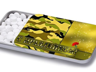 Slide-Tin (Слайд-Тин), металлическая банка с конфетками, плоская
