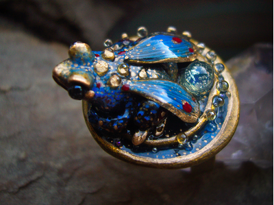 "Ночной Светлячок Кваказура. Вавилонские сказки", волшебное кольцо с лягушкой и опалом