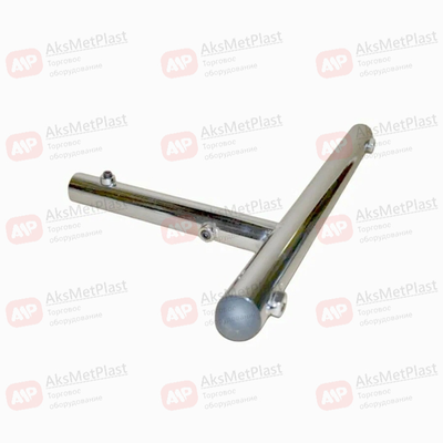 MS77 Нога-опора для хромированной трубы (d-25 мм) L-образная L=400 мм H=200 мм