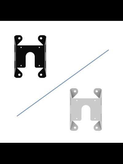 Переходной адаптер к плоскости BOXFORCAM для систем видеонаблюдения и крепления видеокамер. (белая/чёрная)