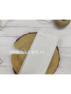 БУМАГА ТИШЬЮ, УПАКОВКА, БЕЛЫЙ С ГЛИТТЕРОМ (ЦВЕТНОЙ ГЛИТТЕР)