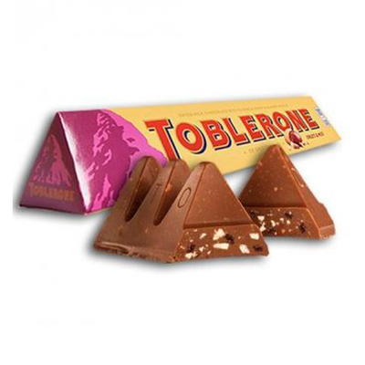 Шоколад Toblerone с медово-миндальной нугой и изюмом, молочный, 100 г