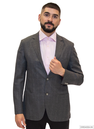 Пиджак мужской серый в клетку Флойд (50)