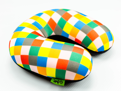 Дорожная подушка-подголовник антистресс "Клетчатый"
