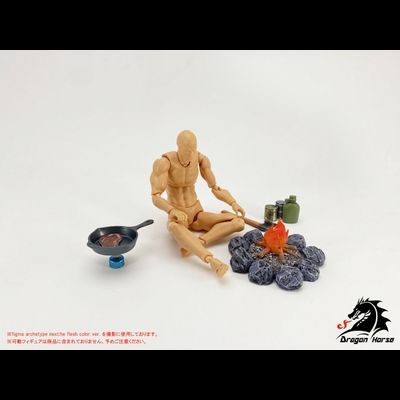 Набор аксессуаров &quot;Кемпинг у костра&quot; - Коллекционная ФИГУРКА 1/12 scale CAMPING EQUIPMENT (DH-E002) - DRAGON HORSE