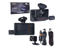 Авто-видеорегистратор T661 с 3-мя камерами (с камерой заднего вида) IPS