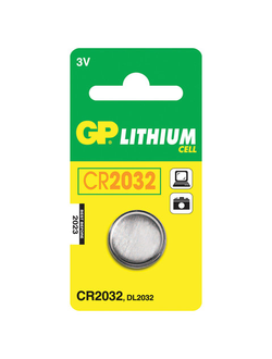 Батарейка GP Lithium, CR2032, литиевая, 1 шт., в блистере