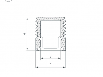 Профиль SL-MINI-8-2000 WHITE/BLACK