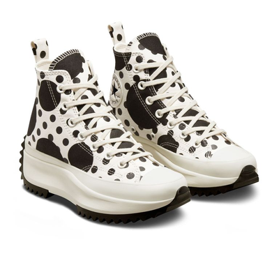 Купить Кеды Converse Run Star Hike Platform Polka Dots Черно-Белые высокие A01181C