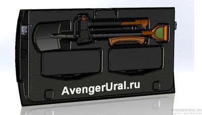 Дверь задка с органайзером и стоп-сигналом УАЗ 2010-