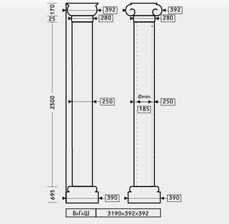 Колонна 1.30.205 - d250мм