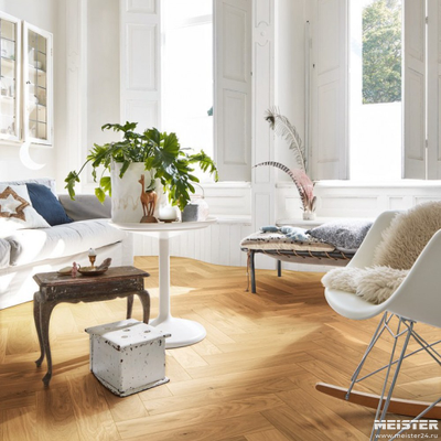 Паркетная доска Meister PS 400 Residence Дуб Лайвли 8047 в интерьере