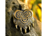 Печать Велеса (медвежья лапа), бронза, 30*42мм