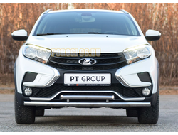 Защита переднего бампера двойная d51/51 LADA XRAY Cross (2018-...)