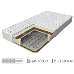 ВК879 Матрас "Софт" (БЗП Боннель, спанбонд, кокосовая койра, ППУ, жаккард, синтепон)