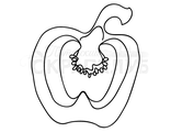 ФП штамп &quot;Болгарский перец в разрезе&quot;