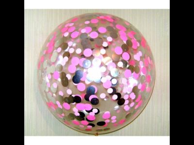 ШАР "BUBBLES" с конфетти 61см