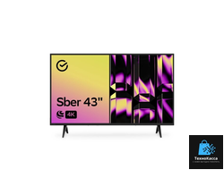"43"" Телевизор Sber SDX 43U4124 черный 3840x2160, 4K Ultra HD, 60 Гц, Wi-Fi, Smart TV, Салют ТВ"