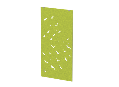 Акустическая подвесная перегородка с декором "Перелетные птицы" (фурнитура в комплекте)