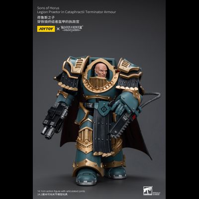 Претор-катафракт Сынов Хоруса (Warhammer Horus Heresy) - КОЛЛЕКЦИОННАЯ ФИГУРКА 1/18 Sons of Horus Legion Praetor in Cataphractii Terminator Armour (JT9619) - JOYTOY