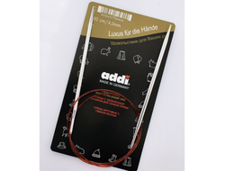 Спицы металл Addi круговые на леске 80 см  с удлиненным кончиком 4 мм