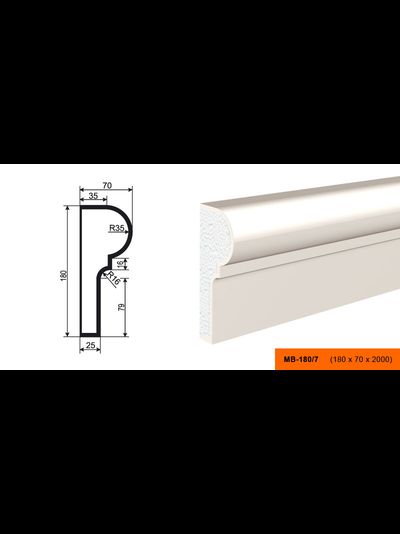 Фасадный молдинг из пенополистирола с покрытием LEPNINAPLAST (Лепнинапласт)  МВ-180/7