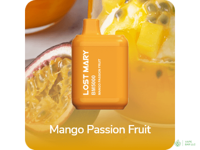 Одноразовая электронная сигарета LOST MARY BM5000, 2%, 14 мл, 650 мАч, 5000 затяжек (Mango Passion Fruit)