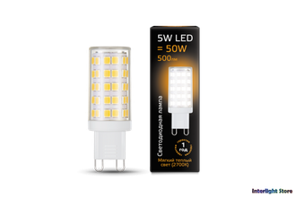 Gauss LED T19 5w 827/840 AC185-265v G9