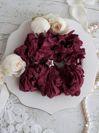 Шебби лента Красный бархат в интернет магазине "Страна лент"