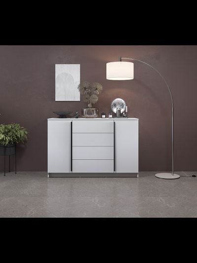 Брандо 67.11 Комод (белый / ДВПО: белый / фасады: ЛДСП белый)