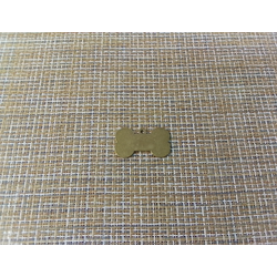 Подвеска кулон кость 37x22 мм латунь шлифованная