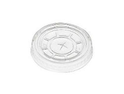 Крышка плоская ПЭТ с отверстием для трубочки