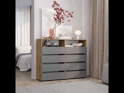 Комод Твист КМ-20 крафт-графит (Мебелони)