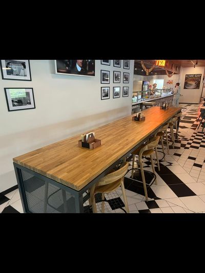 Столешница из массива дерева проект №5521