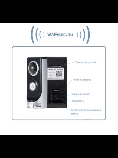 WiFi/LAN вызывная панель видеодомофона, интерком связь с активным подавлением шума, открытие замка через мобильное приложение, HD (iHD Bell для ОС Андроид)