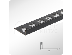 Заказать L-профиль 12.5 мм из нержавеющей стали NEEXY PVS93-17 SMBL Песок черный