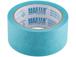 Лента малярная для деликатных поверхностей,  рисовая бумага, термостойк. до 120°C, УФ-стойкость до 30 дней, 48 мм х 25 м MASTER COLOR 30-6134