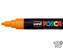 Акриловый Маркер Uni POSCA PC-5M 1,8-2,5мм, овальный наконечник, оранжево-желтый