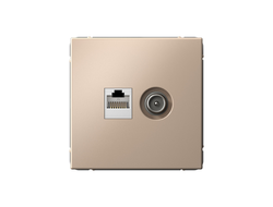 Systeme Electric ArtGallery Песочный Розетка двойная ТВ + компьютерная RJ45, кат. 5Е GAL001289