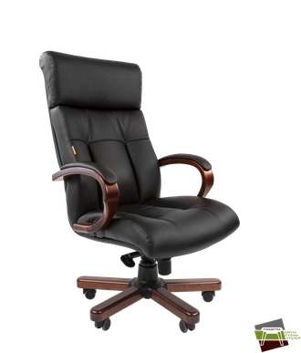 Офисное кресло Chairman 421 Россия нат.кожа/экокожа черная (мультиблок)