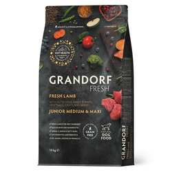 Grandorf Fresh Junior сухой корм для щенков средних и крупных пород с ягненком и бататом, 10 кг