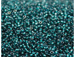 Бисер Toho 15 0377 Inside-Color Lt Sapphire/Metallic Teal-Lined