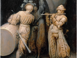 Картина обогреватель, репродукция Питера Брейгеля Три солдата