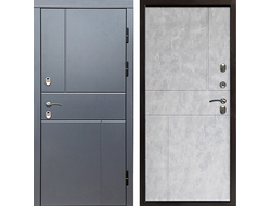 Дверь терморазрыв Сибирь Премиум Grey Горизонт бетон светлый