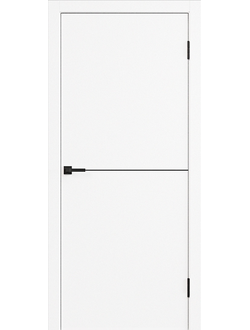 КОМПЛЕКТ ДВЕРИ "L-1" Белая, чёрная кромка