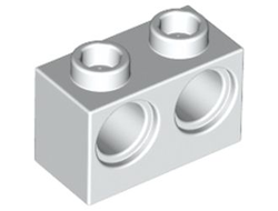 Technic, Brick 1 x 2 with Holes, White (32000 / 3200001)