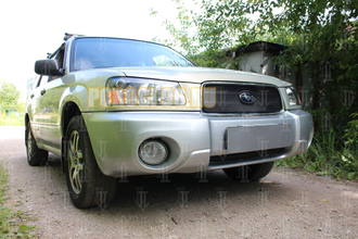 Защита радиатора Subaru Forester II 2002-2005 black низ
