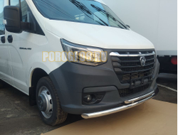 Защита переднего бампера двойная d60/42 для ГАЗель Next NN (2021-...)