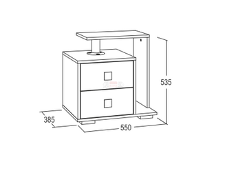 Тумба с 2-мя ящиками Ольга 17