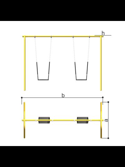 Детские качели двойные Romana 108.58.00